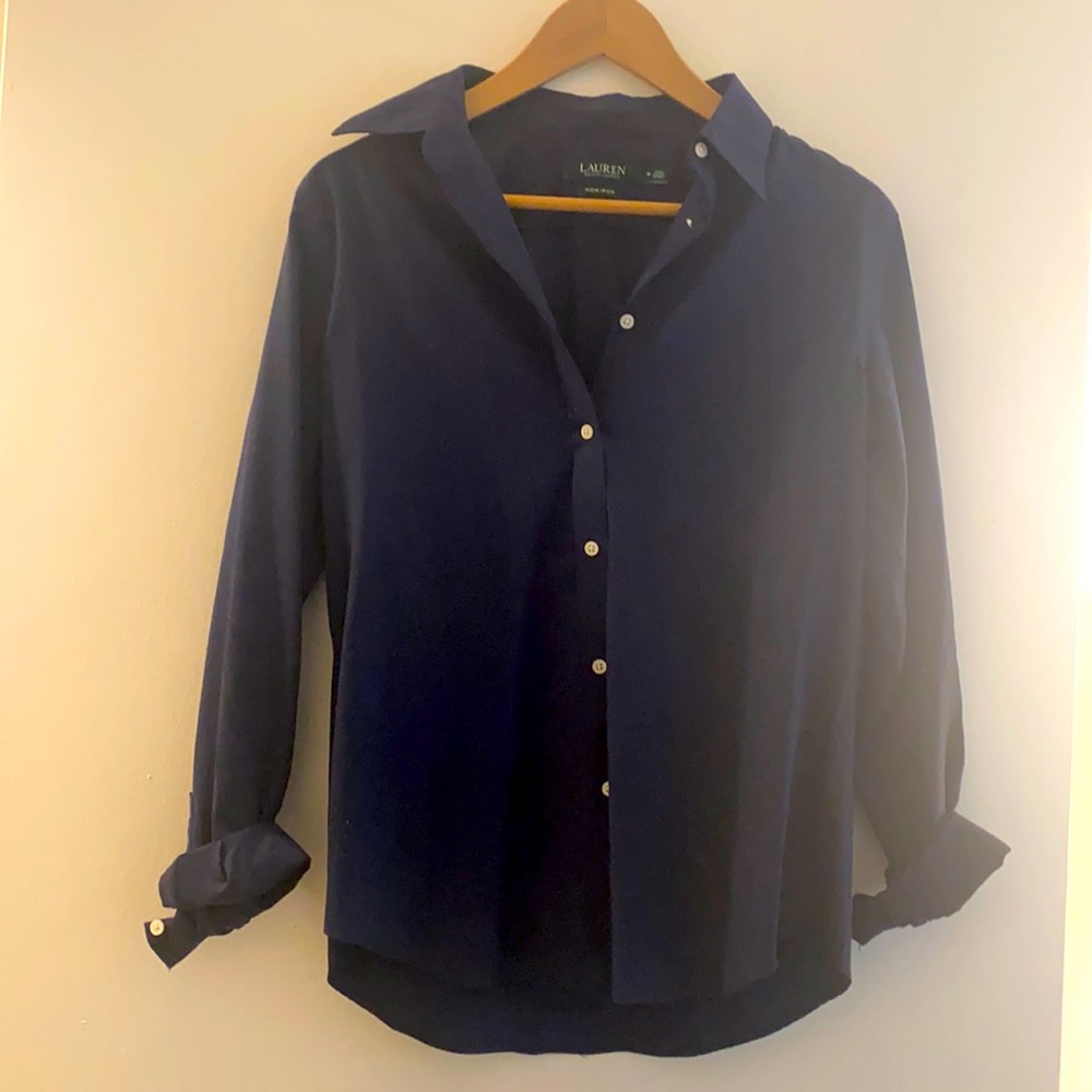 Lauren Ralph Lauren Navy Blue Oxford